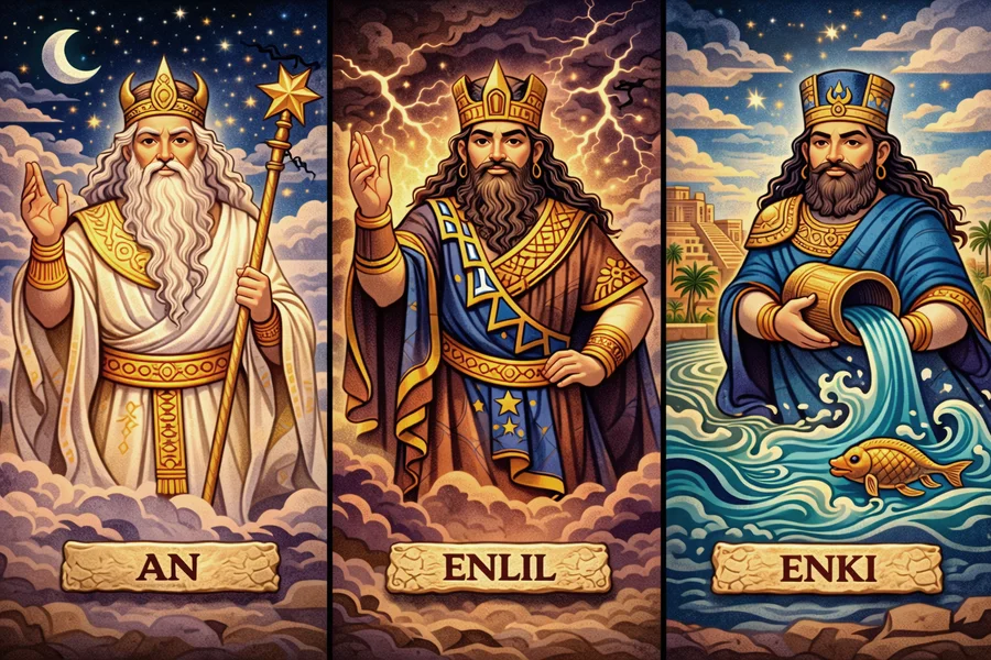 An, Enlil y Enki