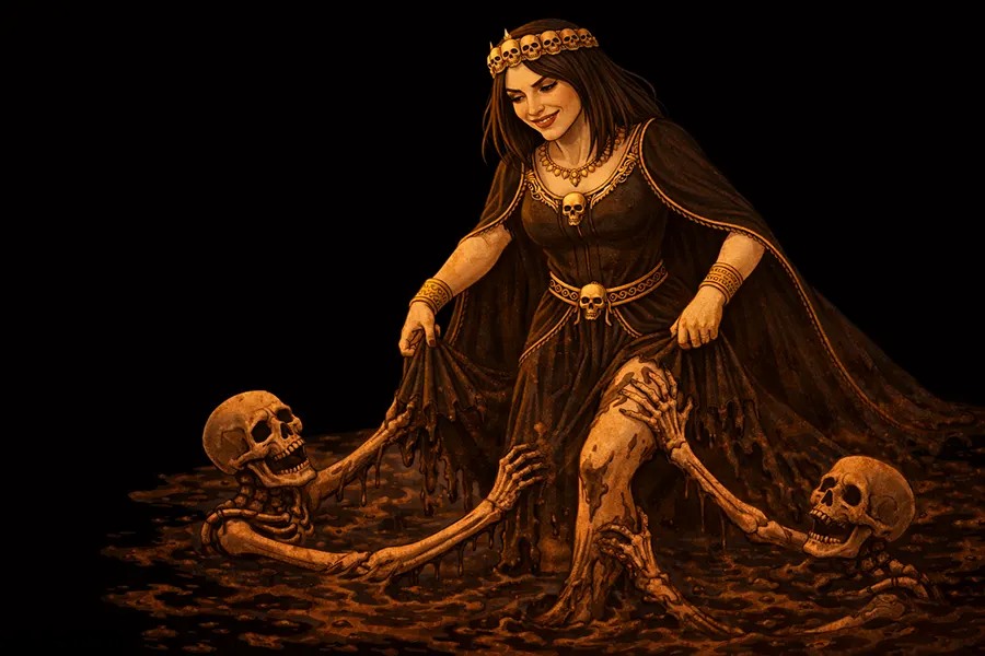 Ereshkigal caminando entre los muertos