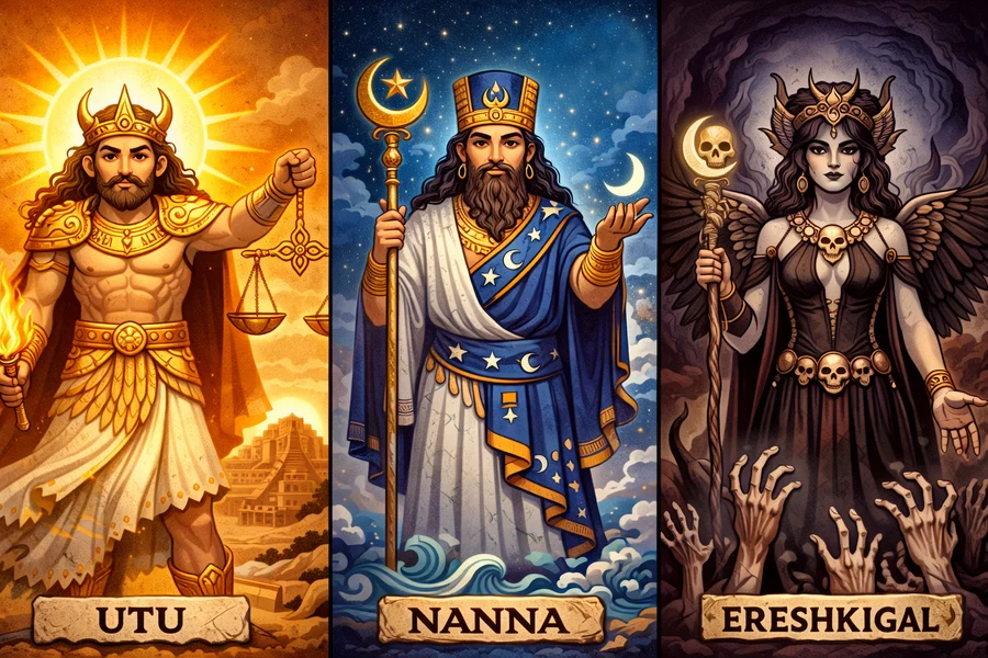 Utu, Nanna y Ereshkigal